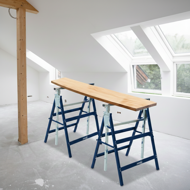 DANNY teleszkópos állvány, 2 darabos készlet, max. 200kg, 69x57x81-130cm, ezüst/kék