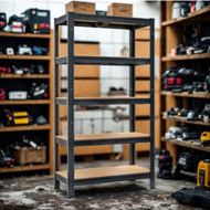 HEAVY nagy teherbírású polc, max 875kg, 90x40x180cm, fekete