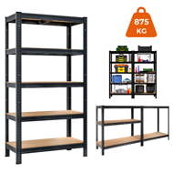 HEAVY nagy teherbírású polc, max 875kg, 90x40x180cm, fekete