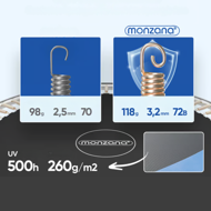 JUMP ugrálóhálóval ellátott trambulin, Ø244cm, fekete/kék