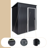 Kerti szerszámtároló ház M, 162x86x181 cm, antracit