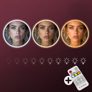 JOCELYN fésülködőasztal világítással, 140×90×40cm, fehér