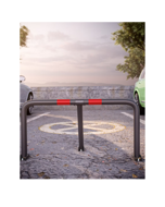 ANTONIA összecsukható parkolósorompó-készlet, 2db, szürke
