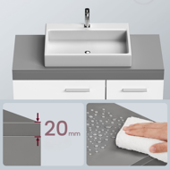 IVY mosdó alatti szekrény IVY, 30x70x64 cm, fehér/szürke