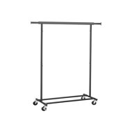 INEZ ruhatartó állvány kerekekkel, max. 90kg, 83,5x45x160cm, fekete