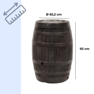 BOTAQUA esővízgyűjtő hordó, 250 l, barna