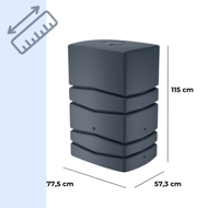 AQUA TOWER esővízhordó antracit 450l
