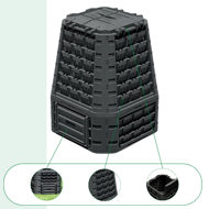 EVOGREEN VARIO komposztáló, 750 l, fekete