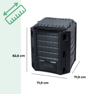 Kerti komposztáló - Compogreen 380 l fekete