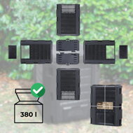 Kerti komposztáló - Compogreen 380 l fekete