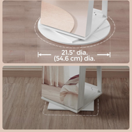 CHANTAL ékszertartós álló tükör, 54,5×54,5×162 cm, fehér