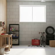 Műhelypolc STACKARO SOLID SMALL, 58x28x131,5cm, fekete