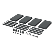 Műhelypolc STACKARO SOLID SMALL, 58x28x131,5cm, fekete