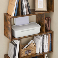 PRESTON könyvespolc, 70x24x190,5cm, barna színben