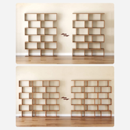 PRESTON könyvespolc, 70x24x190,5cm, barna színben