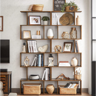 PRESTON könyvespolc, 70x24x190,5cm, barna színben