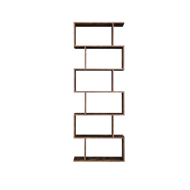 PRESTON könyvespolc, 70x24x190,5cm, barna színben