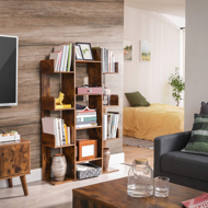 ODIN könyvespolc ipari stílusban, 86x25x140 cm, barna