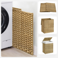 AVA műrattan ruháskosár, 90l, természetes barna