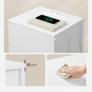 ZION éjjeliszekrény töltő funkcióval, 35x40x59 cm, fehér