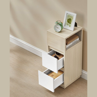 ROBIN éjjeliszekrény, 30x25x65cm, fehér/bézs