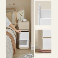 ROBIN éjjeliszekrény, 30x25x65cm, fehér/bézs