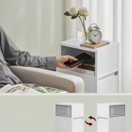 ROBIN éjjeliszekrény, 30x25x65cm, fehér