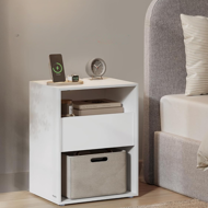 LUCIANO éjjeli szekrény töltési funkcióval, 35x45x58,3 cm, fehér