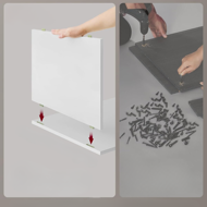 LUCIANO éjjeli szekrény töltési funkcióval, 35x45x58,3 cm, fehér