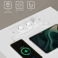 LUCIANO éjjeli szekrény töltési funkcióval, 35x45x58,3 cm, fehér