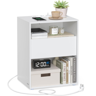 LUCIANO éjjeli szekrény töltési funkcióval, 35x45x58,3 cm, fehér