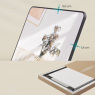 NOIR téglalap alakú tükör, 160x50 cm, fekete