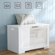 Tárolópad GRETA, 76x48x40 cm, fehér