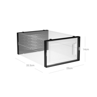 MARI cipőrendező, 18 rekesz, fekete/átlátszó