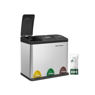 SORT szelektív hulladékgyűjtő, 24l (3x8l), acél