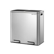 SORT hulladékgyűjtő tartály, 2x30l + hulladékgyűjtő zsákok, ezüst/fekete