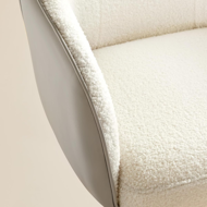 SABINA irodai szék, max. 110 kg, fehér/bézs