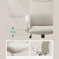 DINA irodai szék, max. 120 kg, bézs/fehér