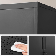 Többcélú fém szekrény RAVEN, 40x80x90 cm, fekete