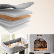 ONYX macskafa, 50x50x160cm, szürke/fekete