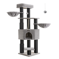 ONYX macskafa, 50x50x160cm, szürke/fekete