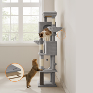 TRISTAN macskafa, 57x45x175 cm, szürke
