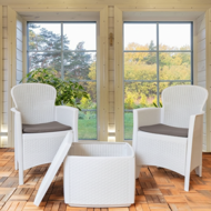 Kerti garnitúra TREE, 3 részes, fehér