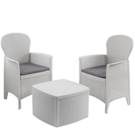 Kerti garnitúra TREE, 3 részes, fehér