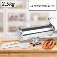 DELIA kolbásztöltő, 2,5kg, ezüst