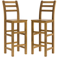 OSLO bárszék karfával, 2 db, 40x36x110cm, természetes barna