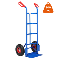 CART összecsukható kézikocsi felfújható gumiabroncsokkal, max 200kg, kék