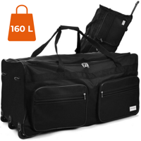 JOY gurulós utazótáska, 160l, fekete