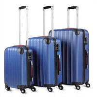 Baseline keményhéj bőröndkészlet, ABS, kék 36l, 60l, 89l