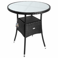 RENO kerti asztal, Ø60cm, fekete